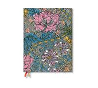 Morris Pink Honeysuckle (William Morris) Ultra Horizontal 12-month Dayplanner 2024 (Elastic Band Closure)