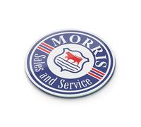 Morris Sales & Service Glass Coaster Set Morris Minor Traveller Classic Car Advert British Car Gift OFFICIAL LICENCED PRODUCT (1, Gift Box Packaging)
