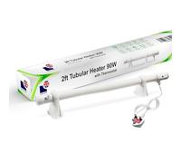 Morris Tubular Heater 1ft, 2ft, 3ft, 4ft Tube Heater With Built In Thermostat Green house Bathroom Conservatory (2FT (90w))