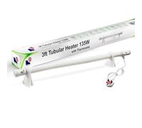 Morris Tubular Heater 1ft, 2ft, 3ft, 4ft Tube Heater With Built In Thermostat Green house Bathroom Conservatory (3FT (135w))