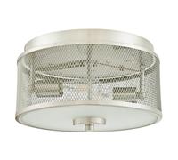 Morrison Two Light Indoor Flush Mount Ceiling Light Brushed Nickel Finish
