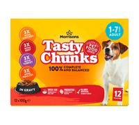 Morrisons Adult Tasty Chunks in Gravy Meaty Feast 12 x 100g