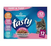 Morrisons Kitten Cat Fine Cuts in Jelly First Tastes Selection Pouches, 1200 g