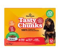 Morrisons Tasty Chunks in Jelly Up to 12 Months Puppy 12 x 100g