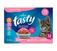 Morrisons Tasty Surf & Turf Chunks in Jelly Kitten Up to 12 Months 12 X 100g