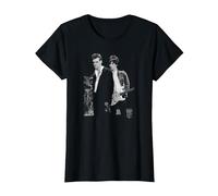 Morrissey and Johnny MARR The Smiths 1985 by Stephen Wright T-Shirt, Women, Black, X-Small