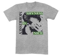 Morrissey Men's Shyness Is Nice Cotton T-Shirt in Grey | Size: Large Morrissey Grey L