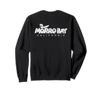 Morro Bay California Surfer (Vintage White/Back) Surf Sweatshirt