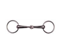 Mors 2 anneaux en acier nickelé pour cheval Feeling Mors