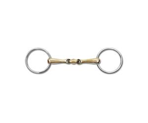 Mors 2 rings for horse double jointed solid Waldhausen Cupris