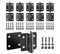 MorScan 6-Pack E-Track Connectors with Square Mounting Plates | Black powder-coated alloy steel; 1,500 lb working load; bolt-on design converts tools and accessories for E-Track mounting