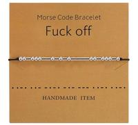 Morse Code Bracelet Beads On Silk Cord Bracelet Silver Secret Code Gift | Silver Beads Material, Adjustable 28cm Length, Meaningful Design, Inspirational Gift