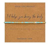 Morse Code Bracelet I'd Help You Bury The Body Best Friend Friendship String Bracelet for Women Men Bff Birthday Jewelry Gift, Natural stone, no gemstone
