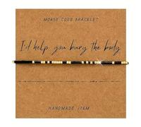 Morse Code Bracelet I'd Help You Bury The Body Best Friend Friendship String Bracelet for Women Men Bff Birthday Jewelry Gift, Natural stone, no gemstone