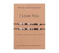 Morse Code Bracelets for Couples Gifts for Him and Her Birthday Gifts for Girlfriend Boyfriend Valentine Gifts for Husband Wife Matching Bracelets for 2 Bf and Gf Christmas Gifts for Best Friend