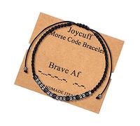 Morse Code Bracelets for Women Funny Gift for Girls Inspirational Jewelry with Secret Message Christmas Birthday Gifts to Her, no gemstone