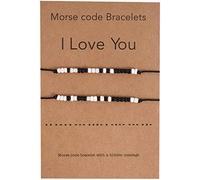 Morse Code Bracelets Handmade Best Friend Friendship Matching Bracelet, I Love You Morse Code Bracelet Gift for Men Women Attractive Multicoloured