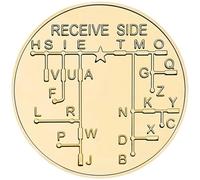 Morse Code Coin Explore The Learn in Entertainment of Encryption Language and Games Pocket Token Chips Morse Code Challenge Coin
