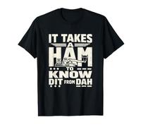 Morse Code Dit Dah Amateur Radio Operator Value Graphic T-Shirt