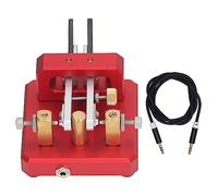Morse Code Key Double Paddle Automatic CW Shortwave Telegram Tapper Professional Stainless Steel Brass Aluminum Alloy Carbon Fiber for Ham Radio Enthusiasts and Morse Code Training (Red)