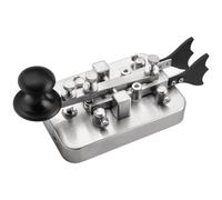Morse Code Key, Manual/Automatic Telegraph Straight Key with Buzzer and 3.5mm Jack, Tapper Practice Tool for Shortwave Radio Ham and Beginners