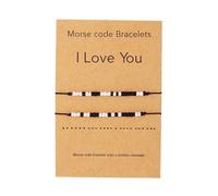 Morse Code Matching Bracelets Set Handmade Funny Promise Distance Inspirational String Rope Bracelets for Women Men Couples Friendship Valentines Day Anniversary Christmas Party Fashion Jewelry Gifts