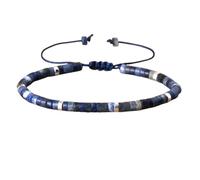 Morse Code Motivational Bracelet, Adjustable Natural Gemstone Morse Code Bracelets, Memorial Unique Gifts for Man, Woman (18#)