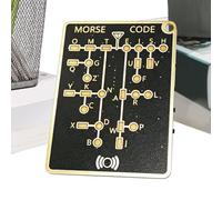 Morse Code Trainer Card | Education Tool With Interactive LED And Signal Buttons | Telegraph Practice Card For Men Women Adults Family Friends