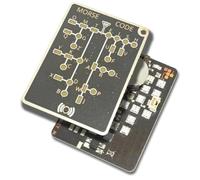 Morse Code Trainer Card Pro - Portable Interactive Code Practice Card with LED & Signal Button Trainer, Real-Time Decoding, Professional PCB Style Learning Tool for Morse Code Practice (1PC)