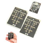 Morse Code Trainer Card Pro, Professional PCB Style Telegraph Key with Interactive LEDs & Signal Buttons, Portable Electronic Code Practice Device Ham Radio Learning & Encryption Training (2PCS)