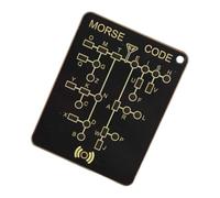 Morse Code Trainer Card Pro with Interactive LEDs & Signal Buttons Morse Code Practice Trainer Card Lightweight for Adult Telegraph & Encryption Training