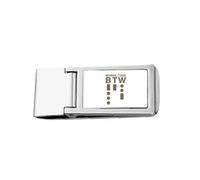 Morse Code Way Art Deco Fashion Slim Money Clip Stainless Holder Pocket Wallet