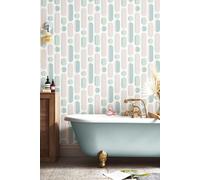 Morse Geometric Wallpaper Envy Green One Size
