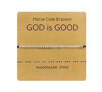 MorseCode Bracelets for Women Unique Jewelry For Daughter Mom Son Best Friend Inspirational Gifts For Girl Valentines Day Mothers Day Graduation Gift Stainless Solid Hoops Earrings (F, One Size)