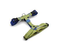 MORSO® 5 Point Adjustable H-Harness for Medium Large Dogs Yellow and Light Blue Size L
