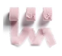 MORSUNBELA Antique Pink Ribbon, Gift Ribbon 2.5 cm Chiffon Ribbon