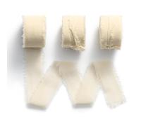 MORSUNBELA Champagne Chiffon Ribbon 3 Rolls 3.8cm x 20.5m Ribbon for Gift Wrapping for Weddings, Decorations, Wedding Invitations, Birthday Party Decorations