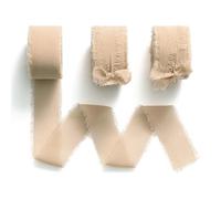 MORSUNBELA Chiffon Ribbon 3 Rolls Ivory Ribbon 25mm x 4.5 Meters Gift Ribbon Ribbons for Weddings, Decorations, Bridal Bouquets