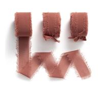 MORSUNBELA Gift Ribbon Chiffon Terracotta 2.5 cm x 19 m Ribbon Wedding Chiffon Ribbon Decorative Ribbon Silk Ribbon for Christening and Birthday Gifts