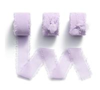 MORSUNBELA Lilac Gift Ribbon Purple Wide 2.5 cm Chiffon Decorative Ribbon Wedding Gift Ribbons