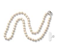 MORSUNBELA Phone Chain Wooden Beads, Long Phone Chain Beads, Universal Colorful Bead Lanyard, 120cm Key Ring, as Bag Strap, Phone Pendant - Khaki