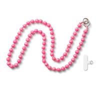 MORSUNBELA Phone Chain Wooden Beads, Phone Chain Beads, Colorful Beads Lanyard, 120cm Key Ring, as Bag Strap, Phone Pendant - Rose