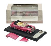 Mortal 1:64 Vintage TYP 300D CABRIOLET W189 Retro Alloy,8.1x3.1x1.6cm,Limited 499, Magnetic Front,Open Rear,Engine Details,Roof Accessory Diecast Toys Car Model Gifts (Metallic Pink-V297)