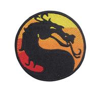 Mortal Combat Circle Logo Patch Iron On Sew On Embroidered Patch Badge Applique for Clothes Shirts Jeans etc