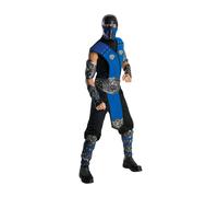 Mortal Combat Mens Deluxe Licensed Costume Subzero Fancy Dress Outfit