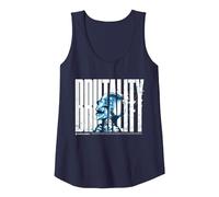 Mortal Combat Merch Brutality Skull Design Tank Top, Women, Navy Blue, X-Large