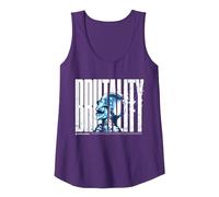 Mortal Combat Merch Brutality Skull Design Tank Top, Women, Purple, Medium