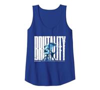 Mortal Combat Merch Brutality Skull Design Tank Top, Women, Royal Blue, X-Large