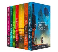 Mortal Engines Collection 7 Books Set by Philip Reeve (Mortal Engines, Predator's Gold, Infernal Devices, A Darkling Plain, Fever Crumb, A Web of Air & Scrivener's Moon)