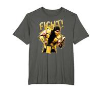 Mortal Kombat Classic Fight! T-Shirt, Men's Big and Tall, Asphalt Grey, 2X Tall